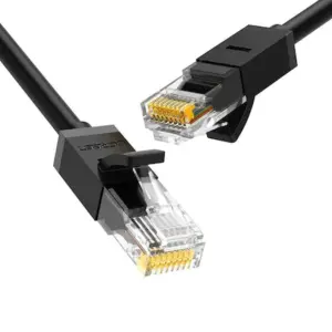 Cablu retea UGREEN NW102 Ethernet Cat. 6, mufat 2xRJ45, UTP, Rounded, lungime 8m, Negru