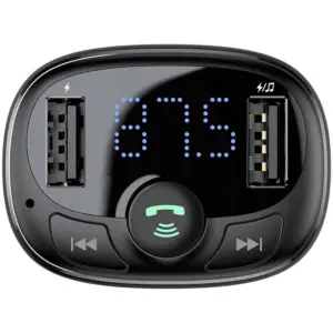 Emitator FM Bluetooth si MP3 Player AUTO Baseus S-16, 3.1A, 2x USB, AUX TF microSD, Negru CCTM-E01