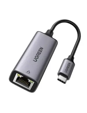 Adaptor UGREEN din aluminiu USB-C la RJ45, Gigabit Ethernet gri
