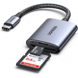 Cititor de carduri USB-C, UGREEN CM401, Gri