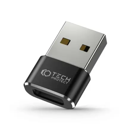 Adaptor TECH-PROTECT UltraBoost, mama USB-C la tata USB, Negru