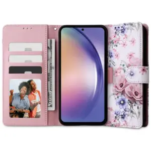 Husa Tech-protect Wallet Compatibila Cu Samsung Galaxy A54 5G, Blossom Flower