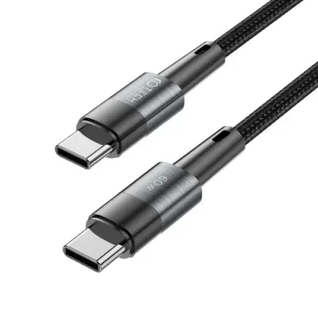Cablu pentru incarcare si transfer de date TECH-PROTECT UltraBoost, 2x USB Type-C, PD 60W, 3A, 50cm, Gri