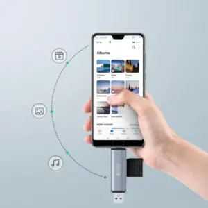 Card reader TECH-PROTECT UltraBoost, micro SD / SD, conectori USB