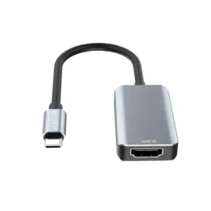 Adaptor video TECH-PROTECT UltraBoost, USB-C tata - HDMI mama, 4K, 60Hz, Aluminiu, Gri