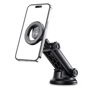 SUPORT AUTO TECH-PROTECT N53 MAGNETIC, DASHBOARD MOUNT, COMPATIBIL MAGSAFE, ROTIRE 360 GRADE, NEGRU