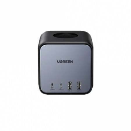 Priza Ugreen Cube 65W USB / USB C + 3x priza AC neagra (CD268)