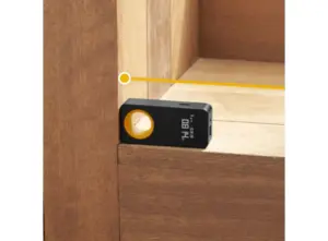 Telemetru cu laser HOTO, Bluetooth, Afisaj OLED, 30 m, 73 x 33.2 mm, Negru/Portocaliu