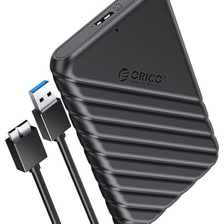 Rack extern HDD si SSD 2.5 inch Orico, 5Gbps, 4TB, USB 3.0 micro tip B, SATA, cablu inclus, Albastru