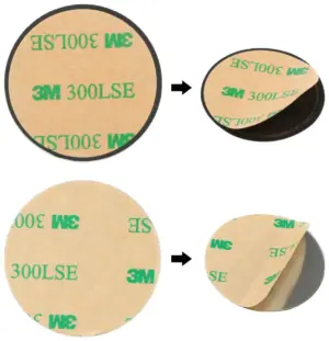 Set 2 placute metalice TECH-PROTECT Metalplate Magnetic pentru suporturi auto, Adeziv 3M, Negru/Silver