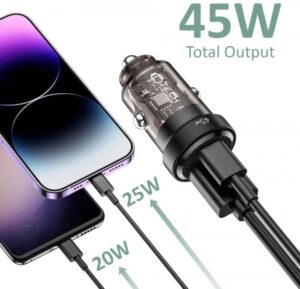 Incarcator auto Tech-Protect CC45W type c+ usb