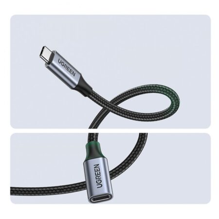 Cablu de prelungire Ugreen Usb C 3.1 Mama/Tata 10Gb/S 1m Gri