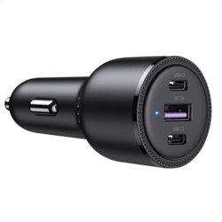 Incarcator auto Ugreen CD293, 2 x USB-C PD, 1 x USB-A, 24V, 130W, 70 g, Negru