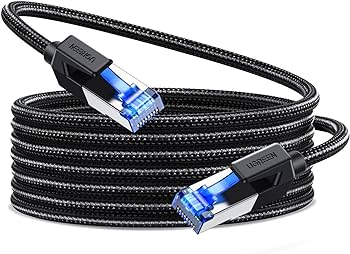 Cablu Ethernet RJ45 UGREEN NW153 Cat 8 F/FTP Braid 1,5 m (negru)
