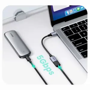 Adaptor Otg Ugreen USB-C tata Usb-A mama, 5Gb/S 0.15 m, Negru