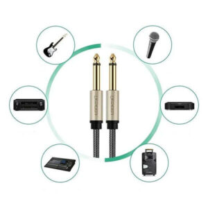 Cablu jack UGREEN AV128, 6,35 mm pentru TRS - 3m, Gri