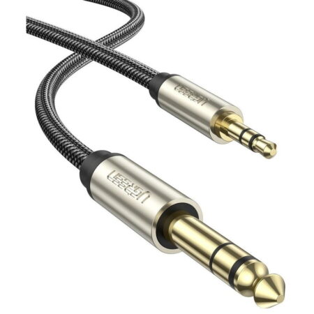 Cablu jack UGREEN AV128, 6,35 mm pentru TRS - 3m, Gri