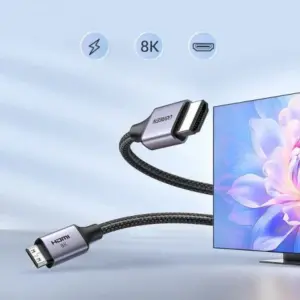 Cablu Micro HDMI-HDMI 8K, UGREEAN, 48 Gbps, 1 m, Gri/Negru