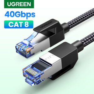Cablu Ethernet RJ45 UGREEN NW153 Cat 8 F/FTP Braid 1,5 m (negru)