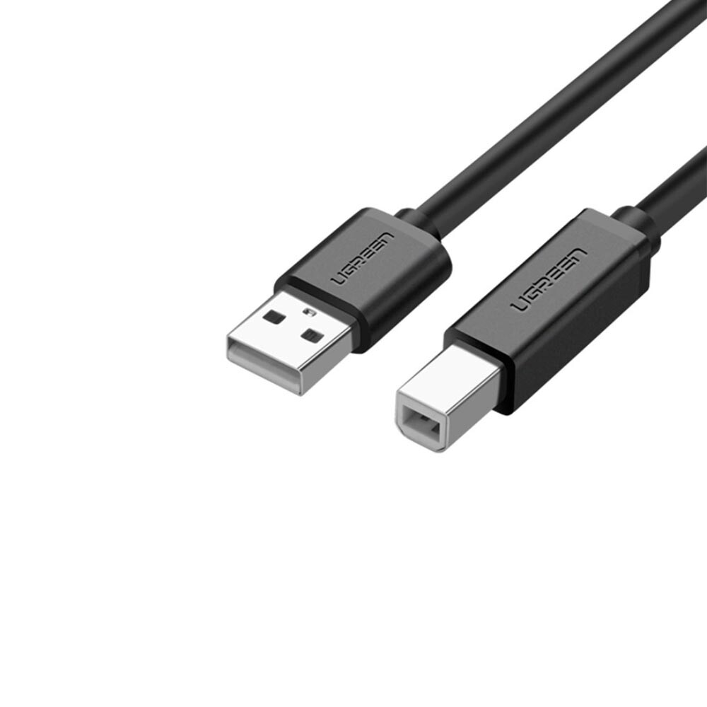 Cablu de imprimanta USB 2.0 A-B UGREEN US122 activ, 10m (negru)