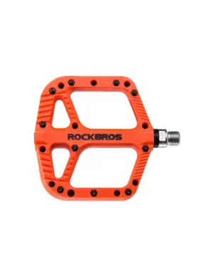 Pedale bicicleta Rockbros Nylon Portocaliu