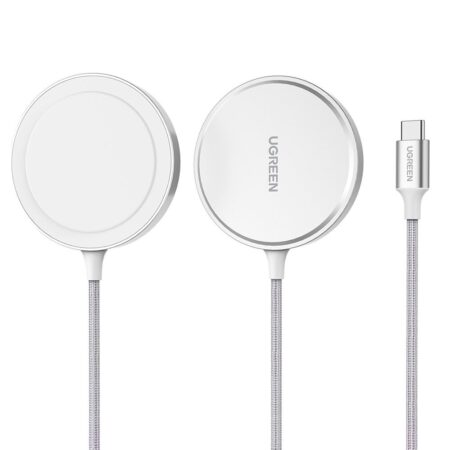 Incarcator fara fir, Ugreen, 15W, compatibil cu Magsafe, Argintiu