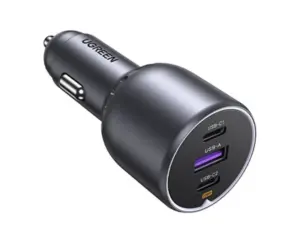 Incarcator auto Ugreen EC705 130W 2x USB-C 1x USB-A - gri