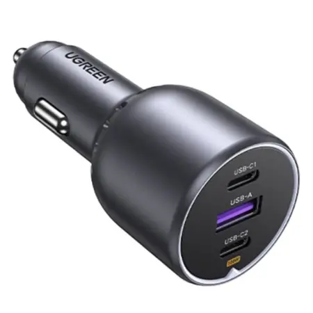 Incarcator auto Ugreen EC705 130W 2x USB-C 1x USB-A - gri
