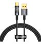 Cablu Date si Incarcare Baseus CATS000201, USB la USB Type-C Fast Charging, 1m, 100W, Negru